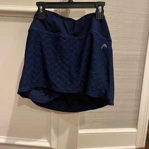 navy quilted head tennis skirt